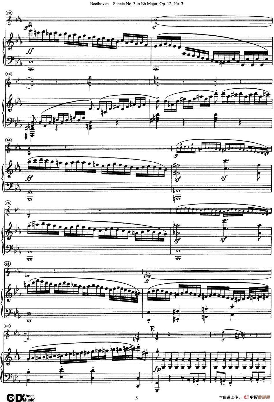 Violin Sonata No.3 in Eb Major Op.12 No.3（小提琴+钢琴伴