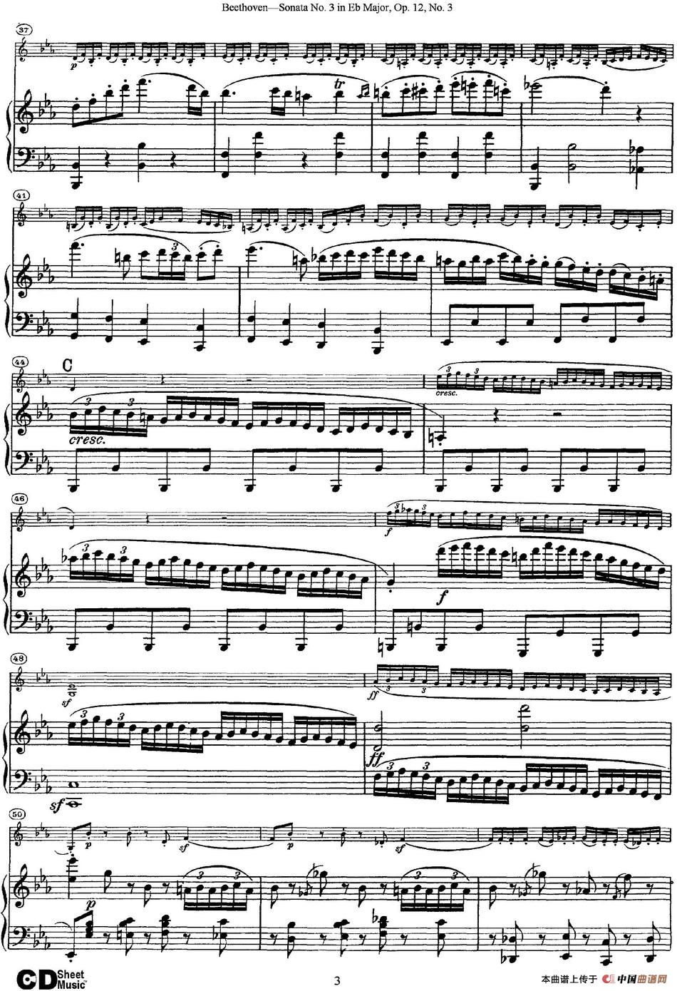 Violin Sonata No.3 in Eb Major Op.12 No.3（小提琴+钢琴伴