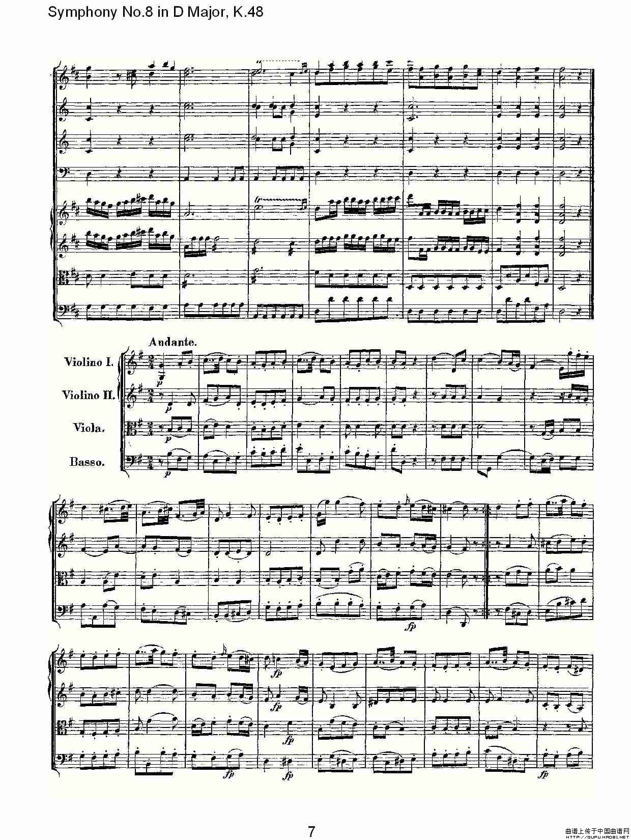 Symphony No.8 in D Major, K.48（D大调第八交响曲K.48）