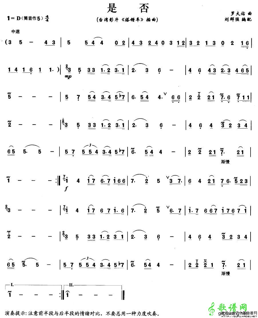 【是否笛子谱】