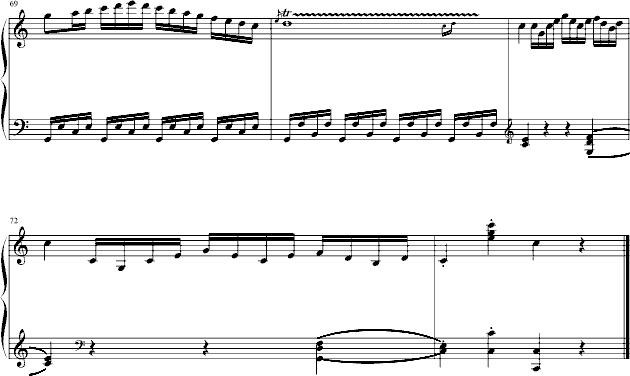 C大调奏鸣曲钢琴谱