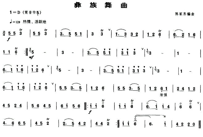 彝族舞曲（唢呐谱）