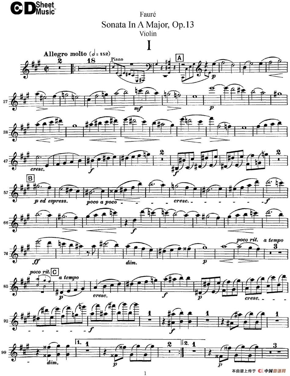 Violin Sonata No.1 Op.13