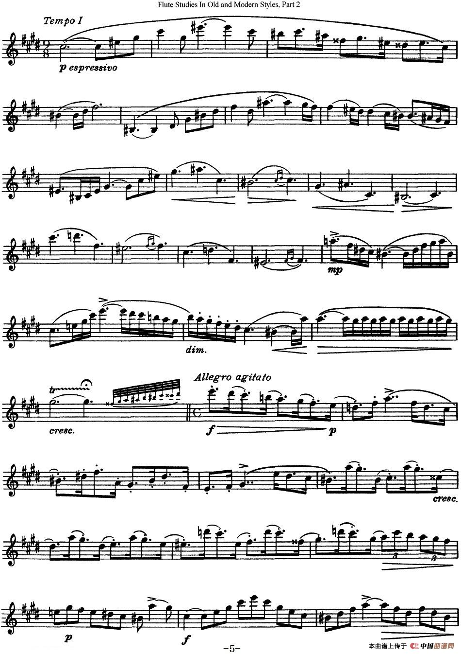 斯勒新老风格长笛练习重奏曲（第二部分）（N
