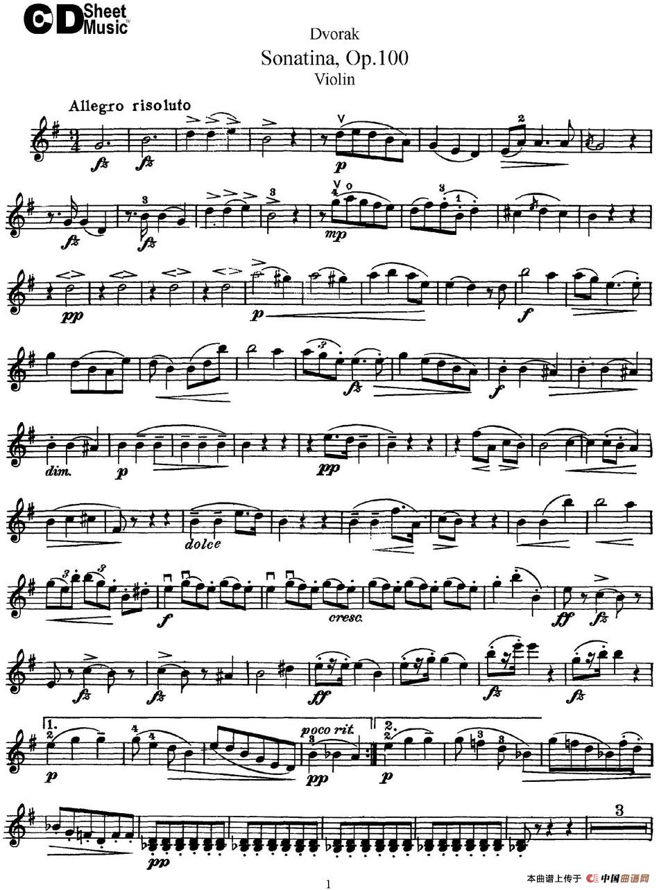 Violin Sonatina Op.100