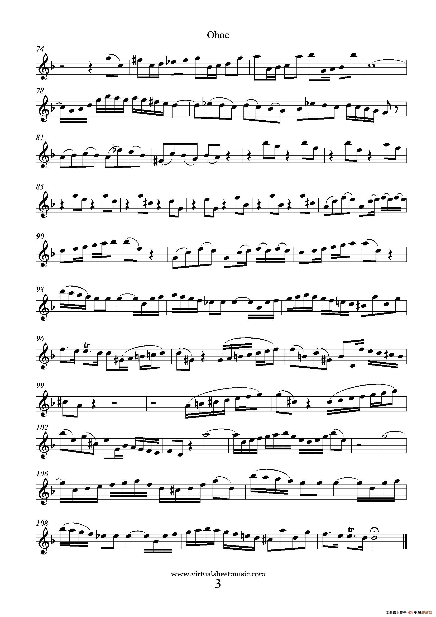 Concerto in D minor（双簧管分谱）
