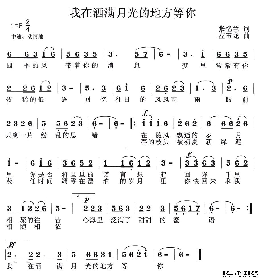 我在洒满月光的地方等你