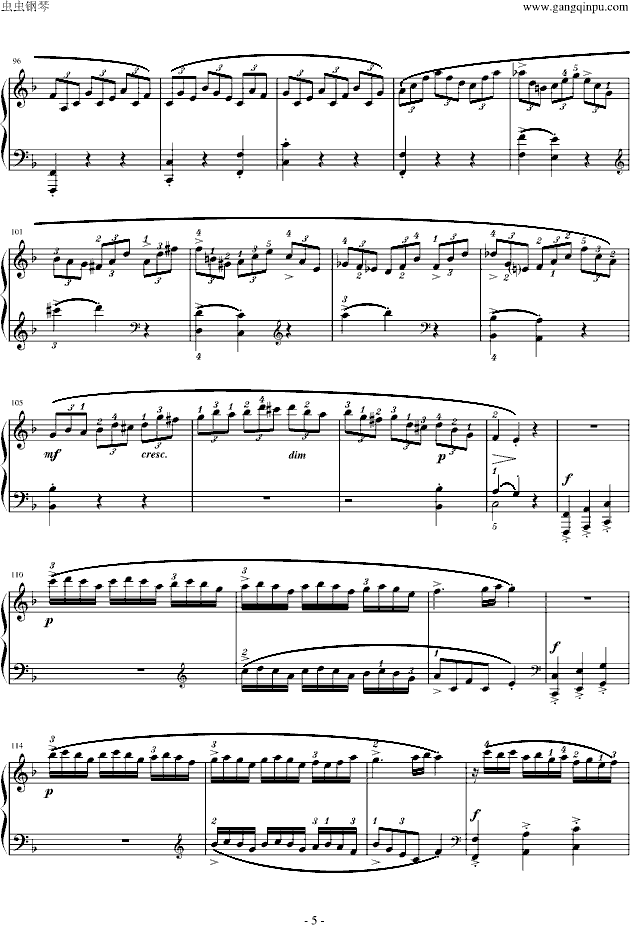 莫扎特F大调钢琴奏鸣曲 K280钢琴谱