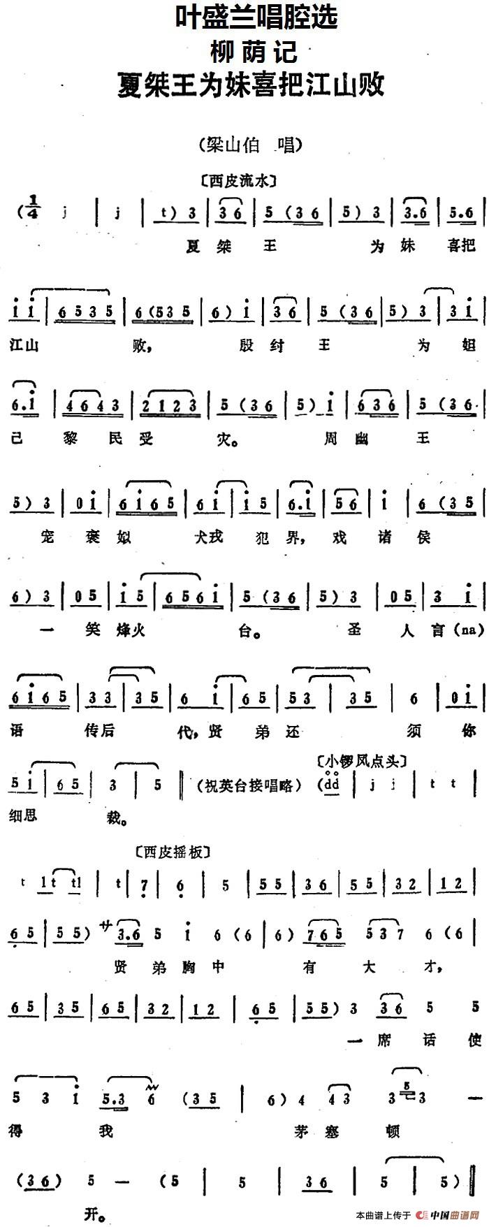 叶盛兰唱腔选：夏桀王为妹喜把江山败（《柳荫