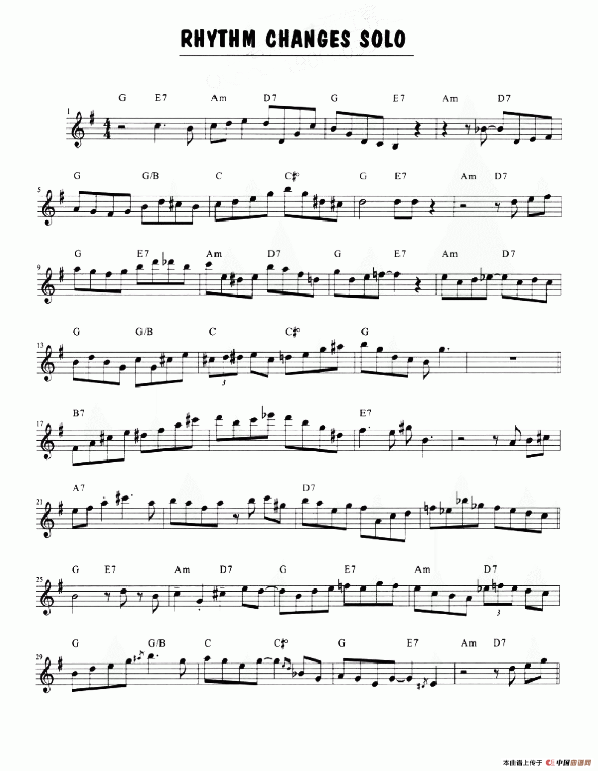 Rhythm Changes Solo