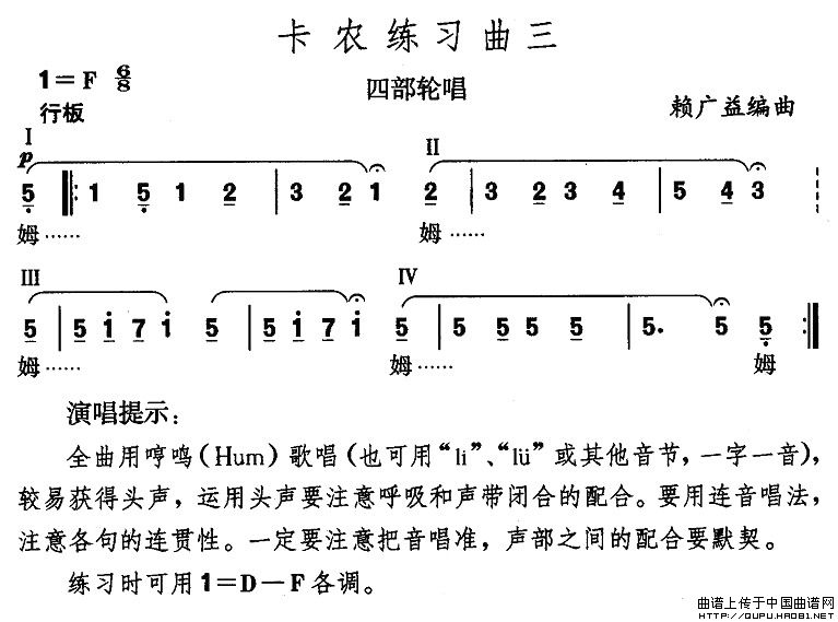 卡农练习曲（3首）