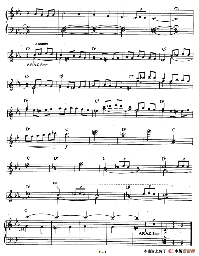 马拉圭纳舞曲(爵士乐版)电子琴谱