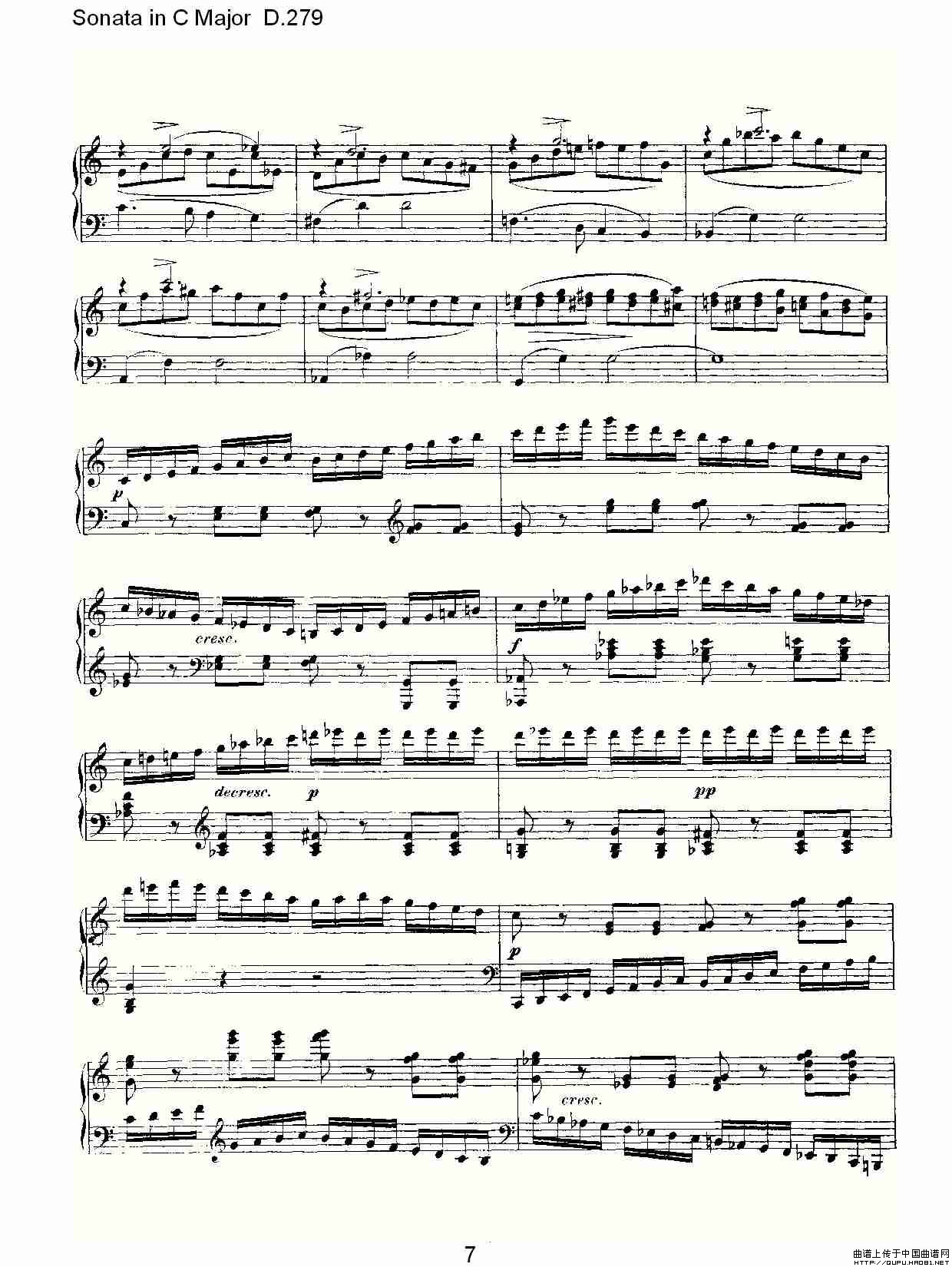Sonata in C Major D.279（C大调奏鸣曲 D.279）