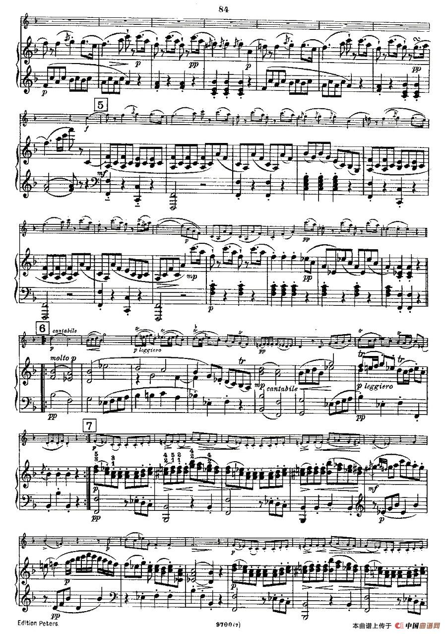 Violin Sonata 第七小提琴奏鸣曲小提琴谱