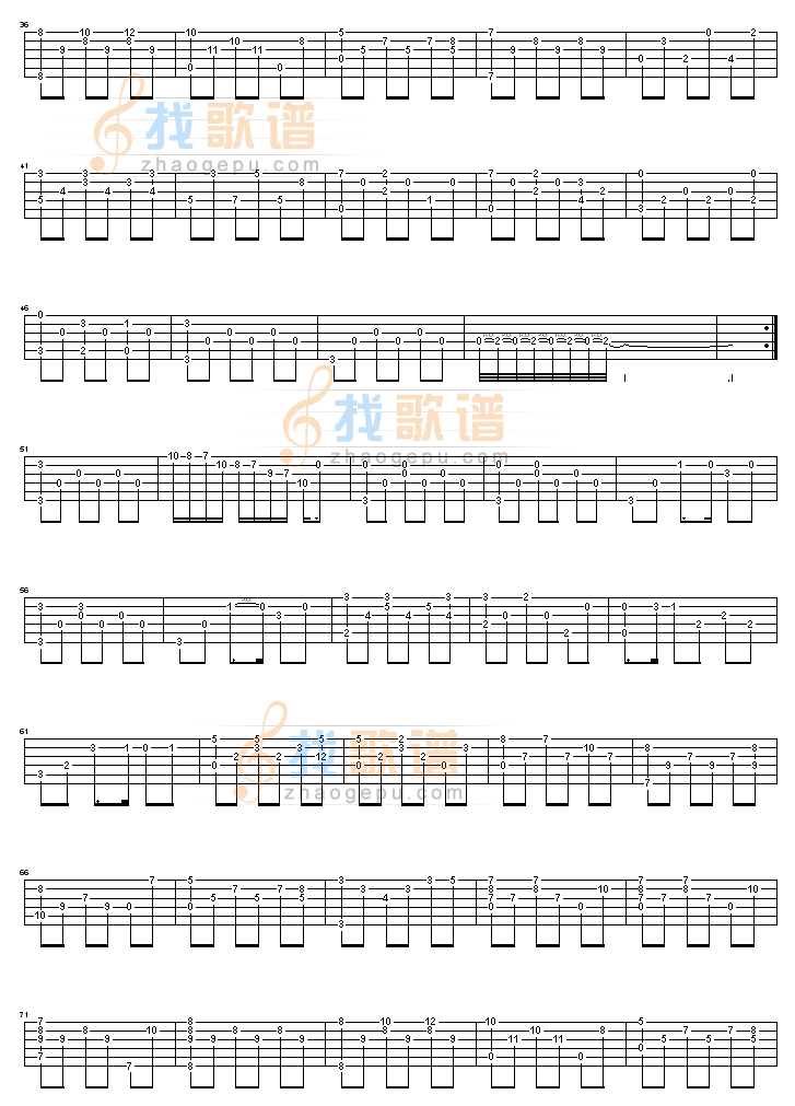 天堂之鸟吉他谱( GTP 六线谱)吉他谱