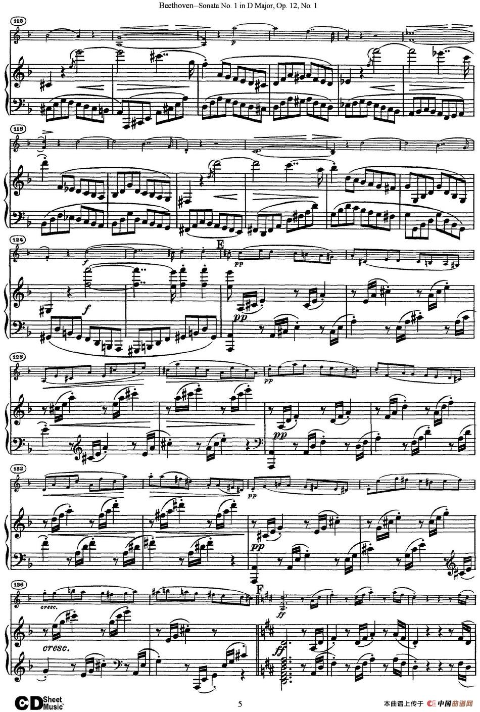 Violin Sonata No.1 in D Major Op.12 No.1（小提琴+钢琴伴奏