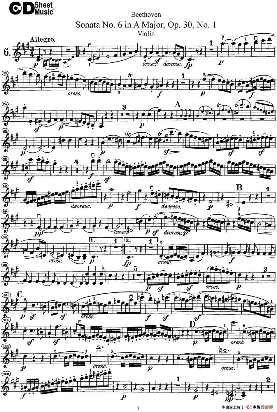 Violin Sonata No.6 in A Major Op.30 No.1_2