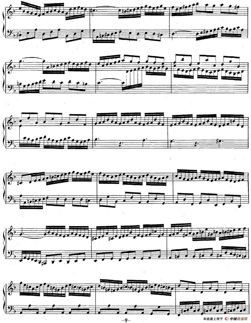 英国组曲No.6 巴赫 d小调 6th Suite BWV 811