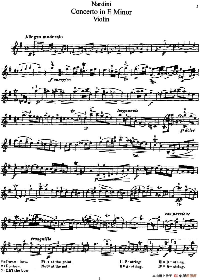 Concerto in E Minor（纳尔蒂尼作曲版）