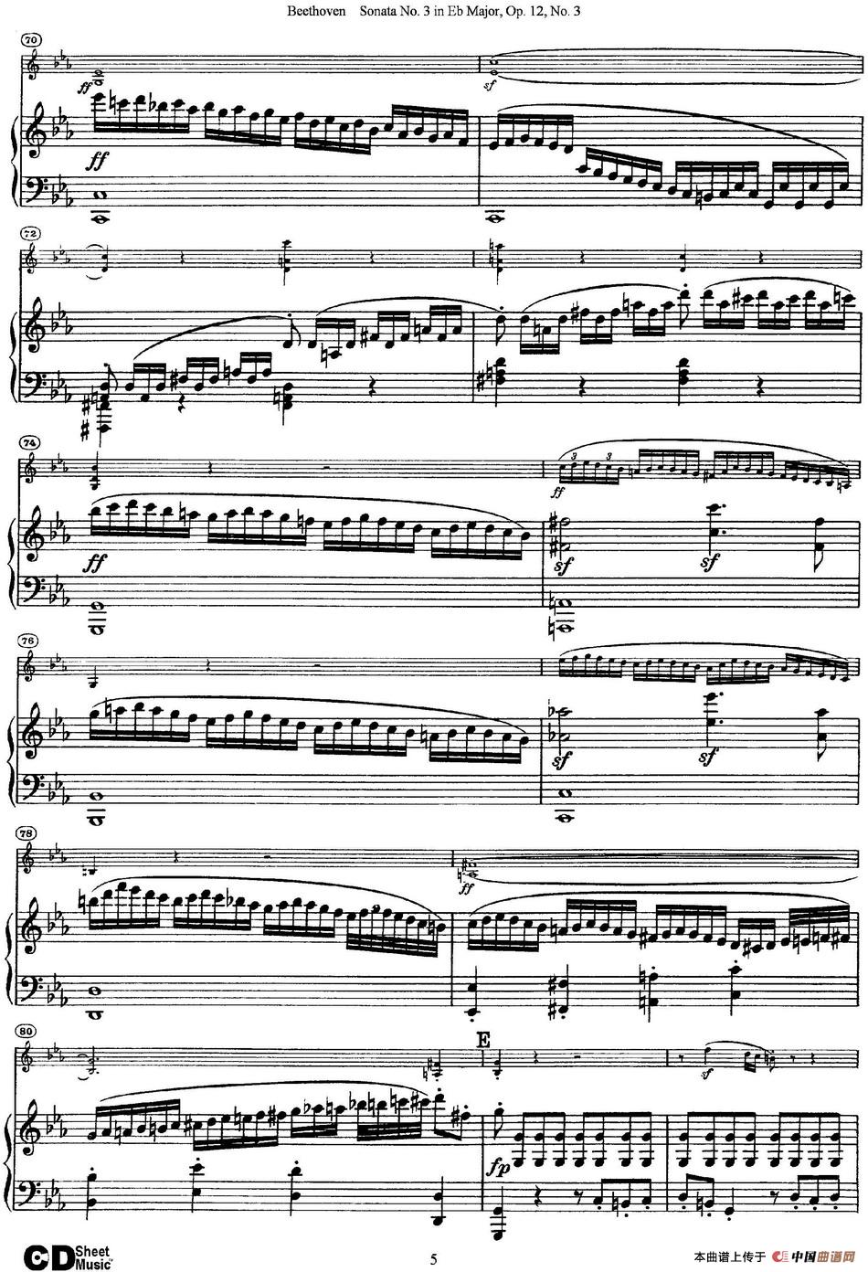 Violin Sonata No.3 in Eb Major Op.12 No.3（小提琴+钢琴伴