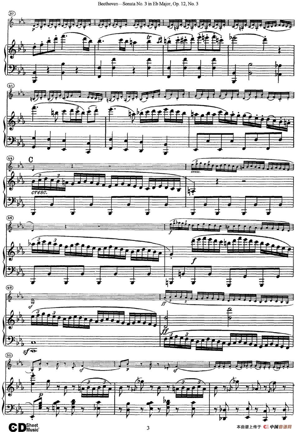 Violin Sonata No.3 in Eb Major Op.12 No.3（小提琴+钢琴伴