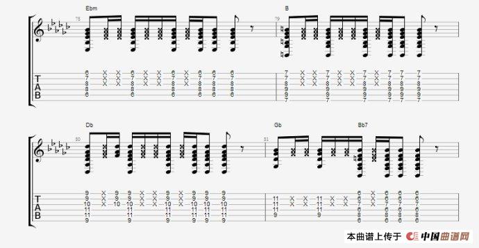 CNBLUE 《孤独啊》吉他谱二吉他谱