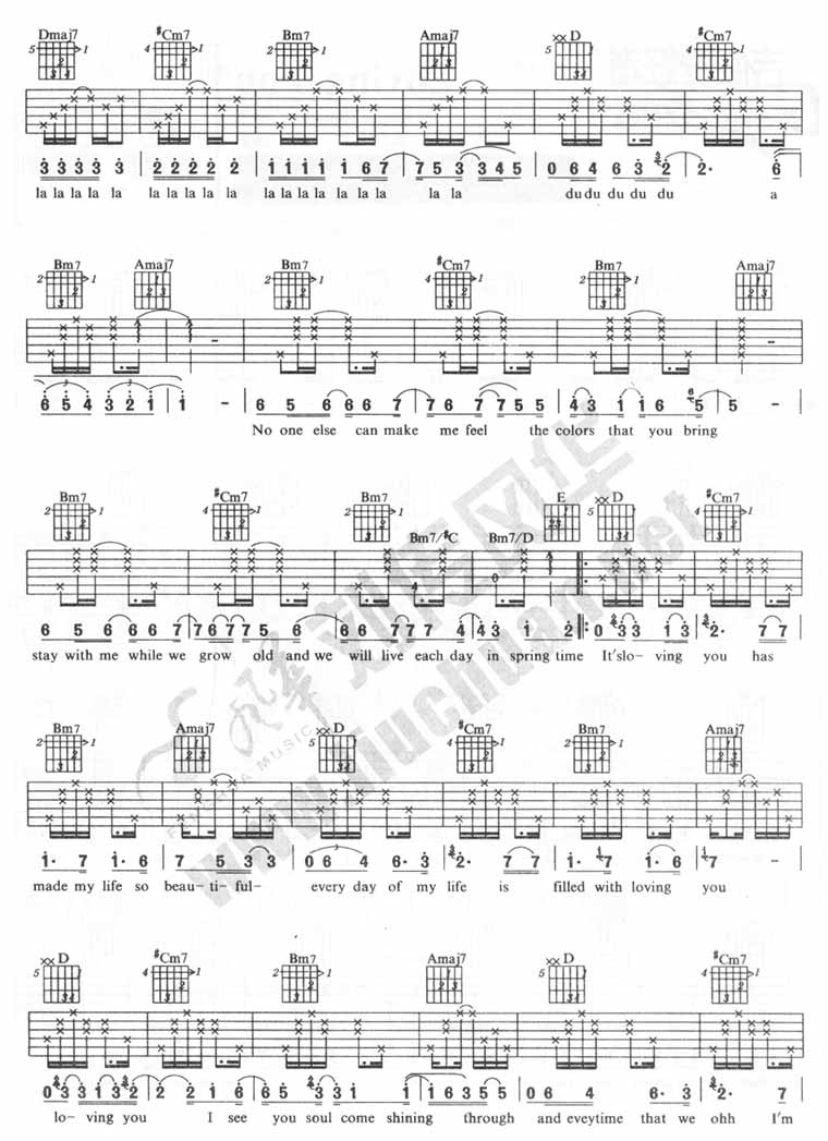 船歌（演奏）吉他谱