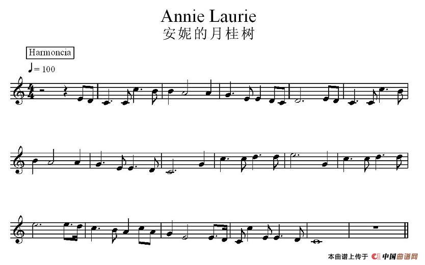 安妮的月桂树电子琴谱