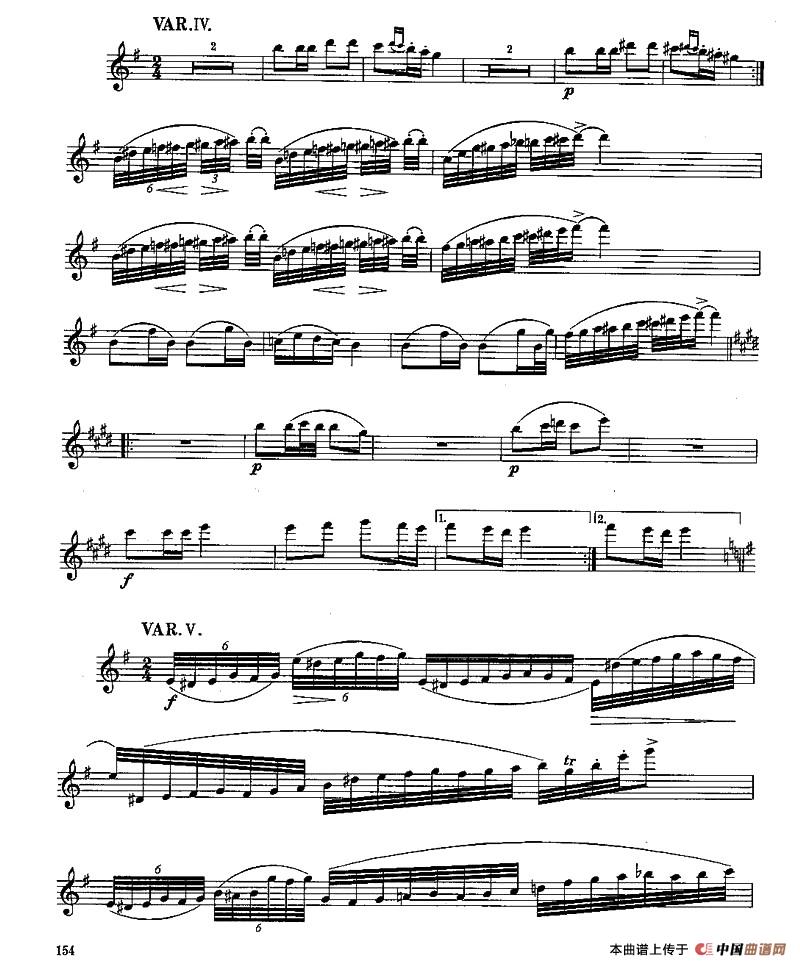 长笛八级考级曲谱（第四部分3—4）