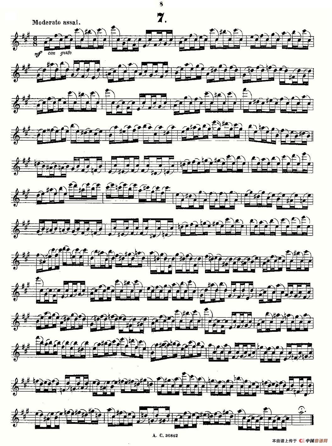 24首长笛练习曲 Op.21 之1—12长笛谱