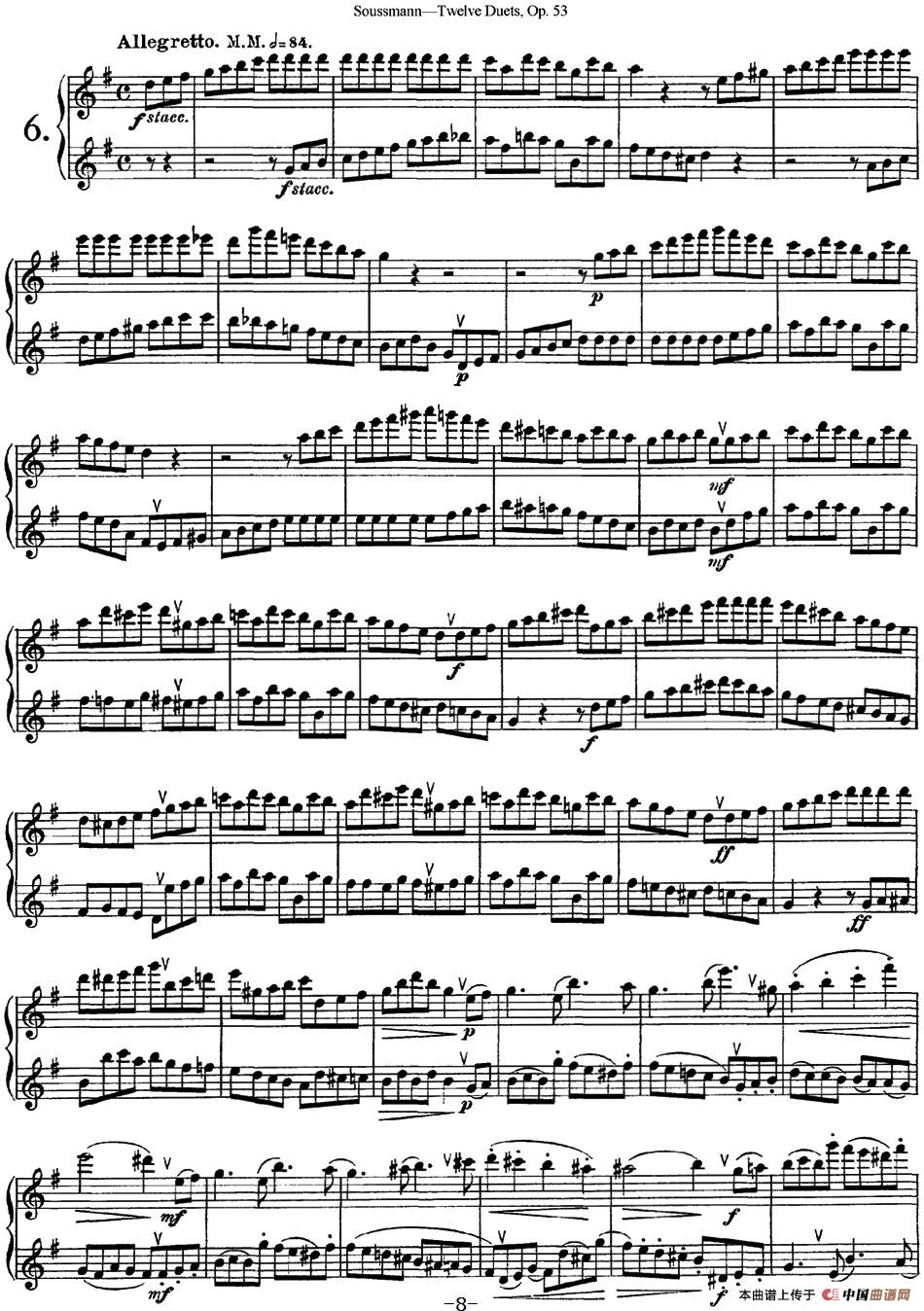 苏斯曼12首长笛重奏曲Op.53（NO.6-NO.7）