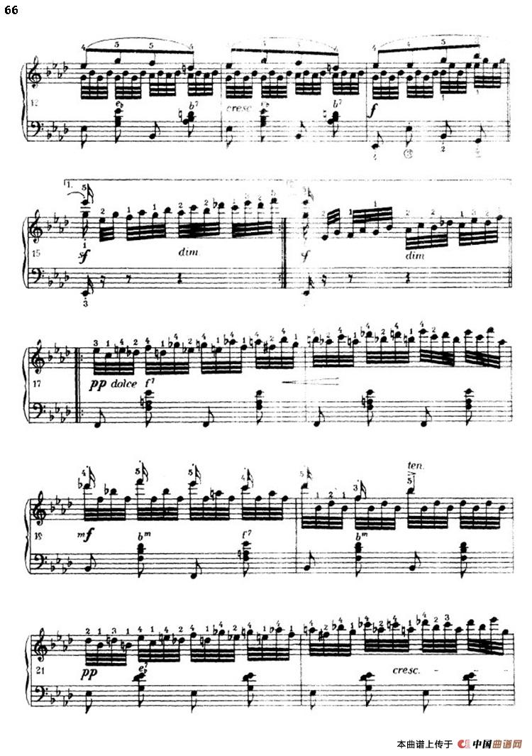 《车尔尼手风琴练习曲集》第Ⅲ册（P52—74）