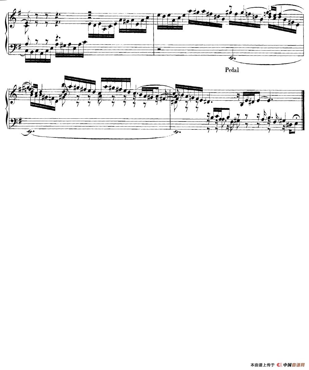 巴赫18首赞美诗前奏曲（16）（双排键电子琴）电子琴谱