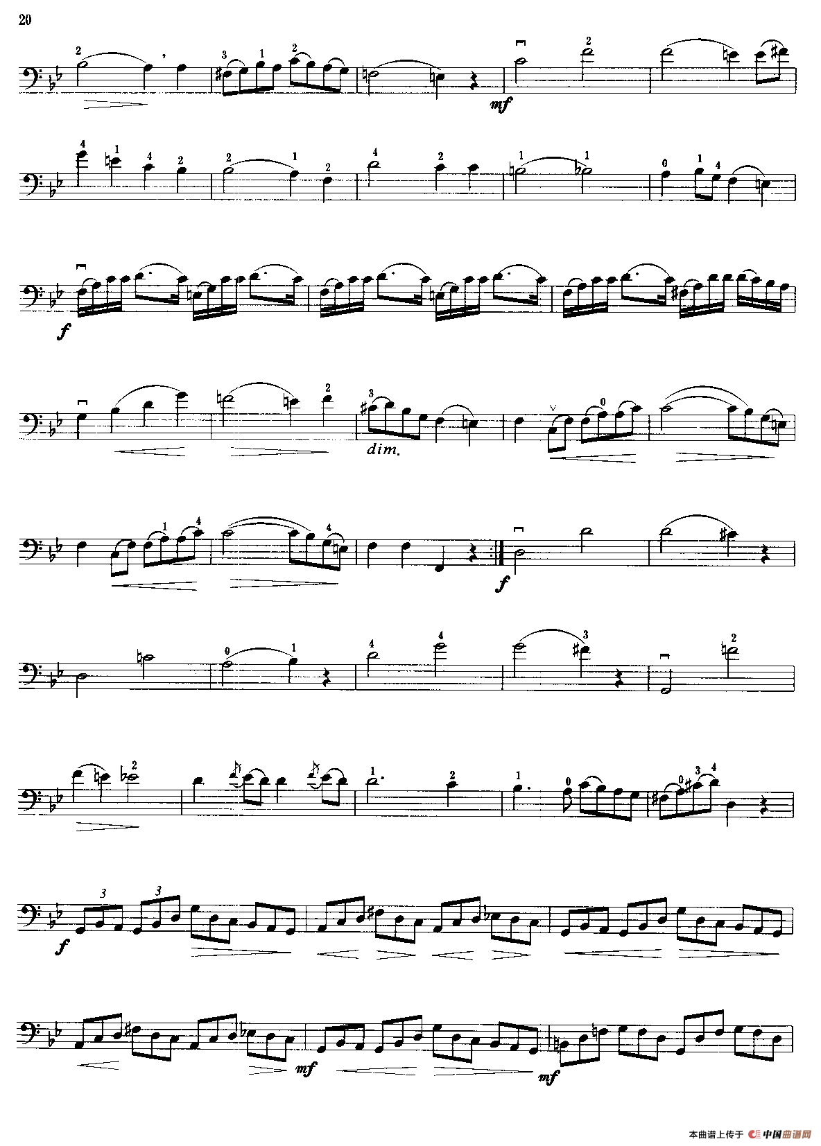 第一奏鸣曲第一乐章Op.43（儿童大提琴曲）小提琴谱