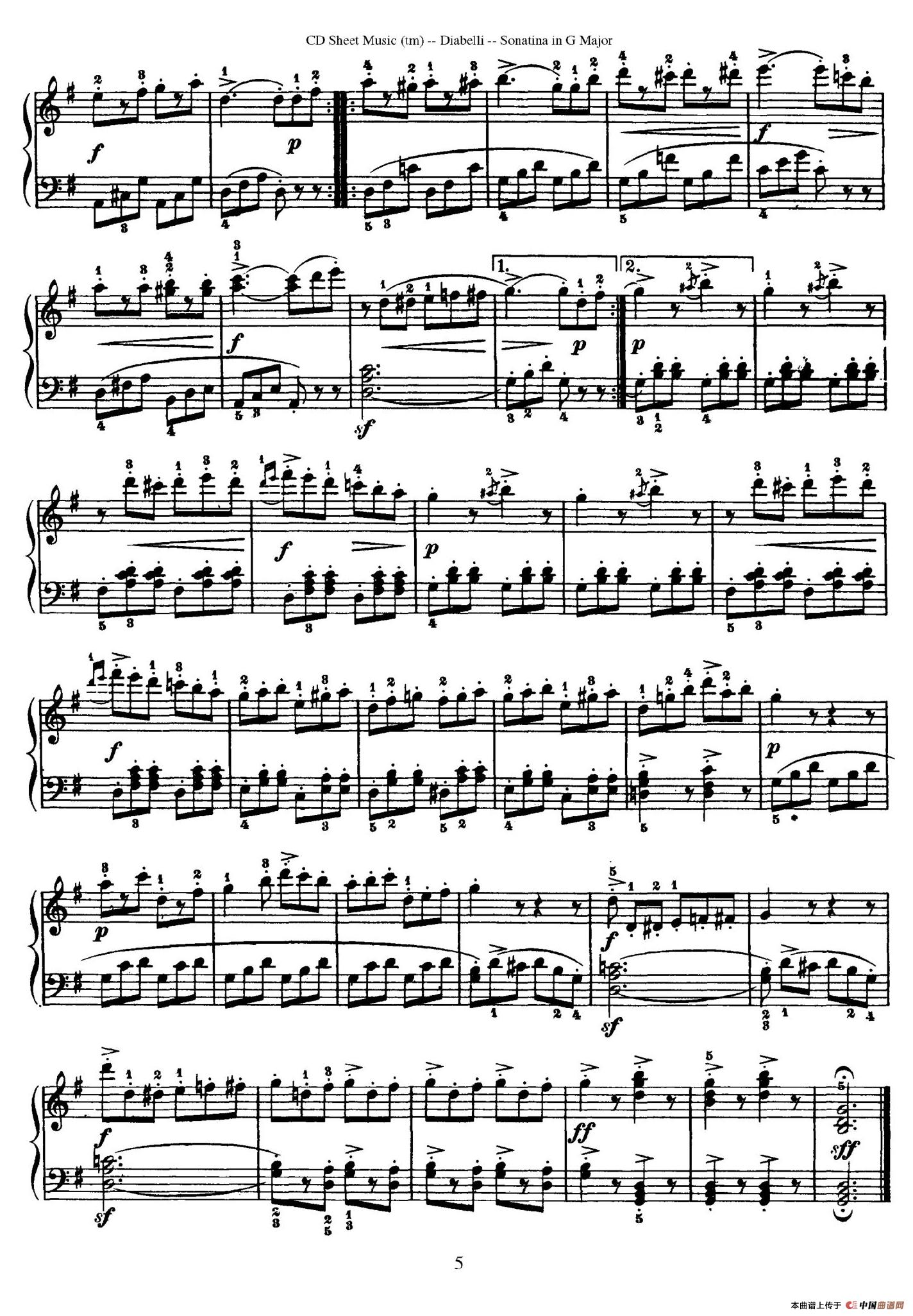 7 Piano Sonatinas Op.168（7首钢琴小奏鸣曲 No.6）