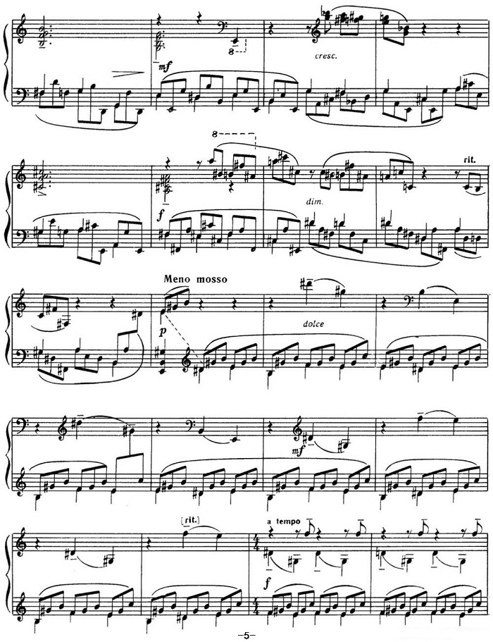 拉赫玛尼诺夫 音画练习曲10或11 Etudes tableaux Op.39 No.2
