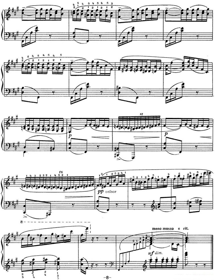 拉赫玛尼诺夫 音画练习曲11或12 Etudes tableaux Op.39 No.3