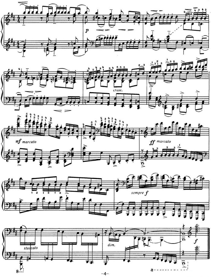 拉赫玛尼诺夫 音画练习曲12或13 Etudes tableaux Op.39 No.4