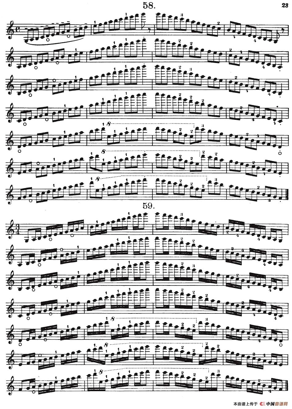 小提琴换把练习·作品第八号（第八节）小提琴谱