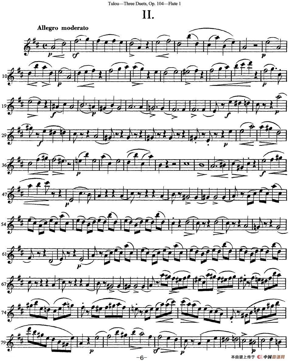 图露三首长笛简易重奏曲Op.104（Flute 1）（NO.2）