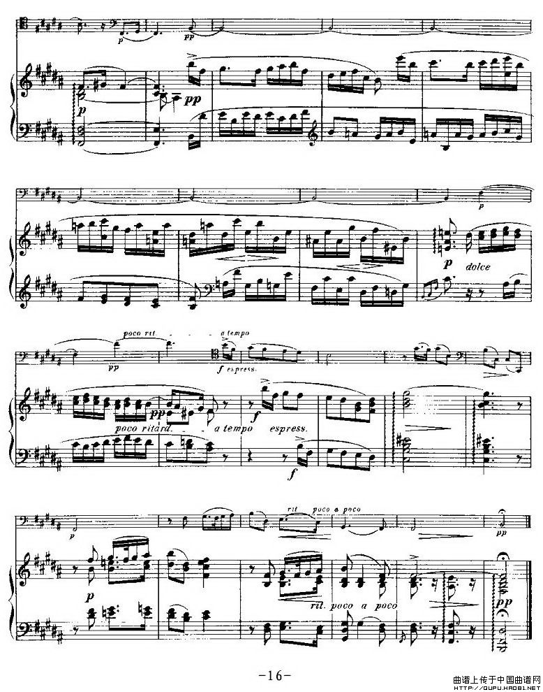 马克斯·布鲁赫 Op70 4首（大提琴+钢琴）小提琴谱