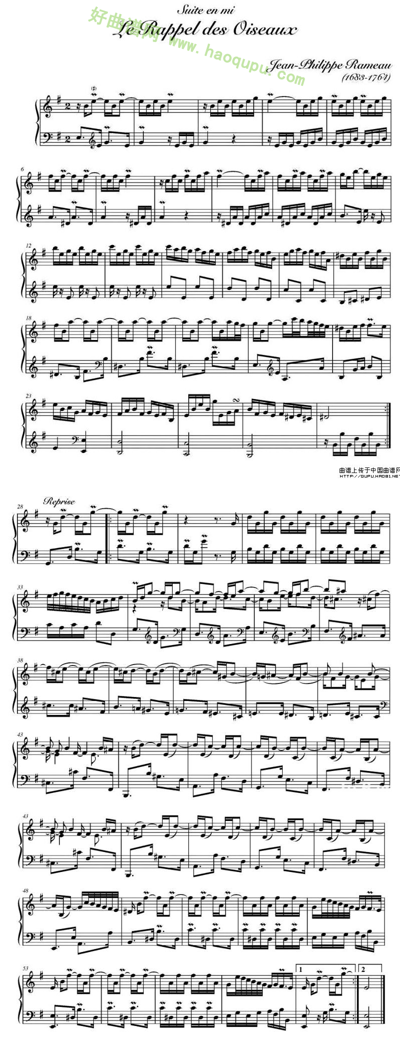《鸟语惆秋》手风琴曲谱