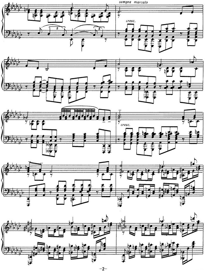 拉赫玛尼诺夫 音画练习曲13或14 Etudes tableaux Op.39 No.5