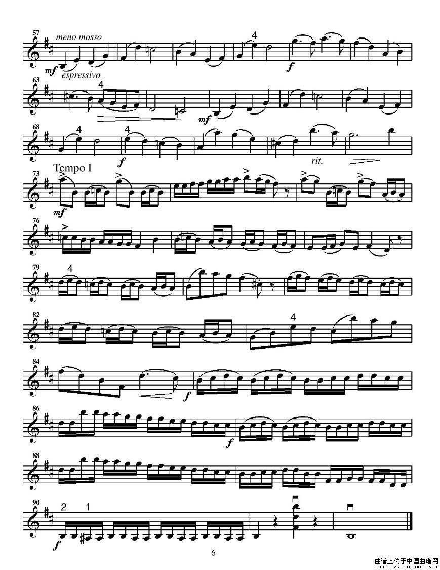 里丁格（b小调小提琴协奏）小提琴谱