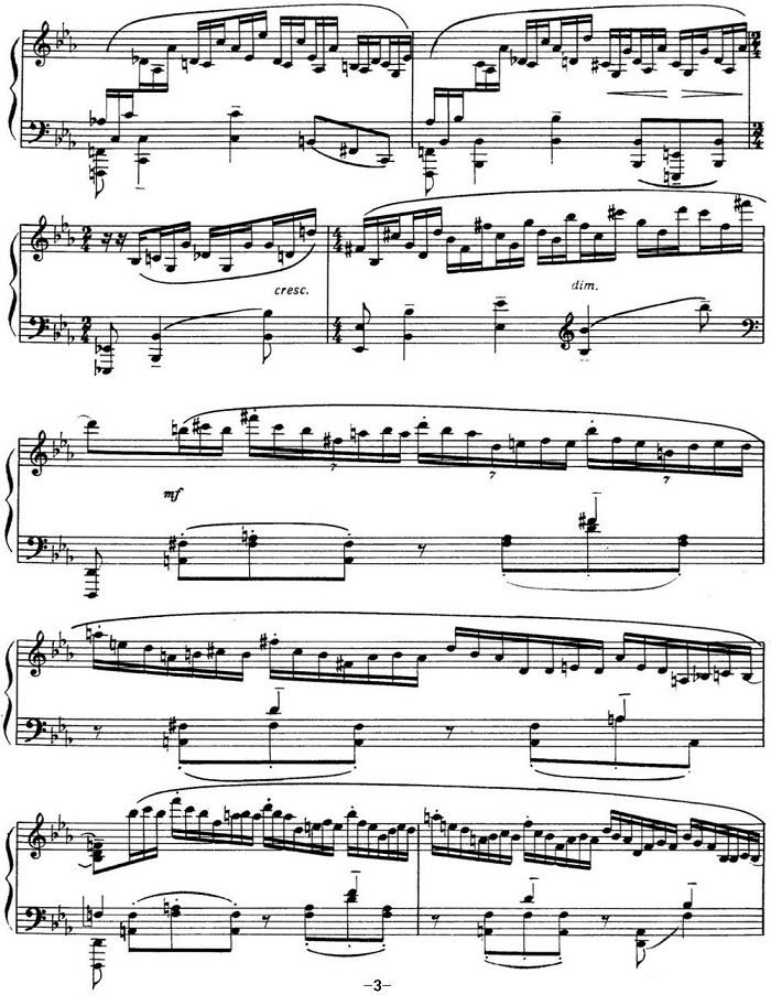 拉赫玛尼诺夫 音画练习曲9或10 Etudes tableaux Op.39 No.1