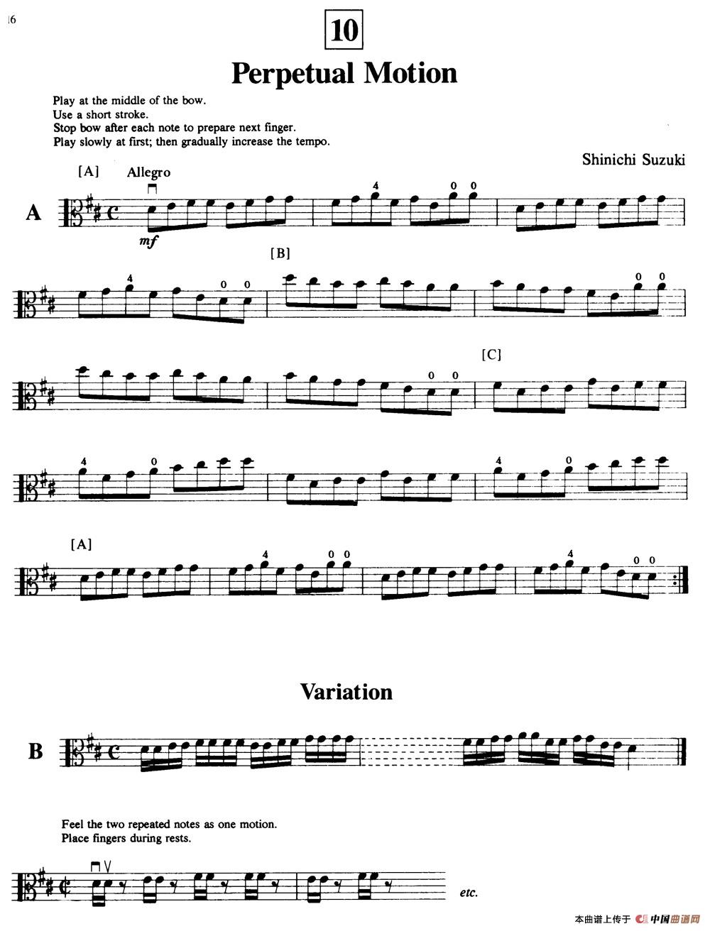 Perpetual Motion（中提琴）小提琴谱