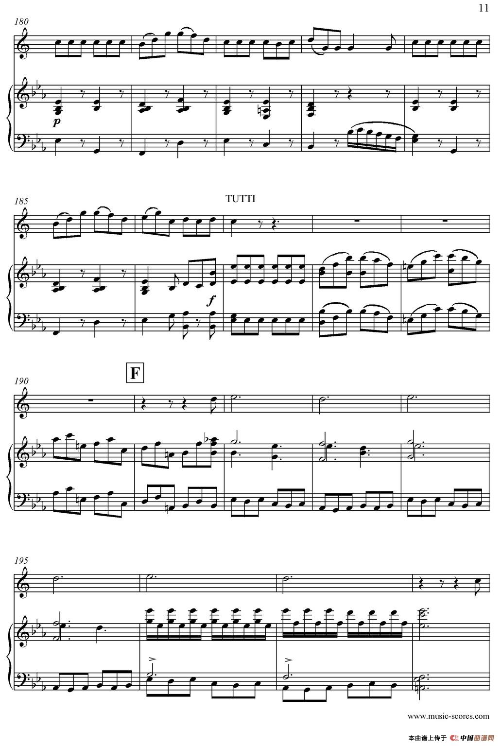Mozart：Concerto KV495 No.4-3st Rondo 回旋曲（上低音萨