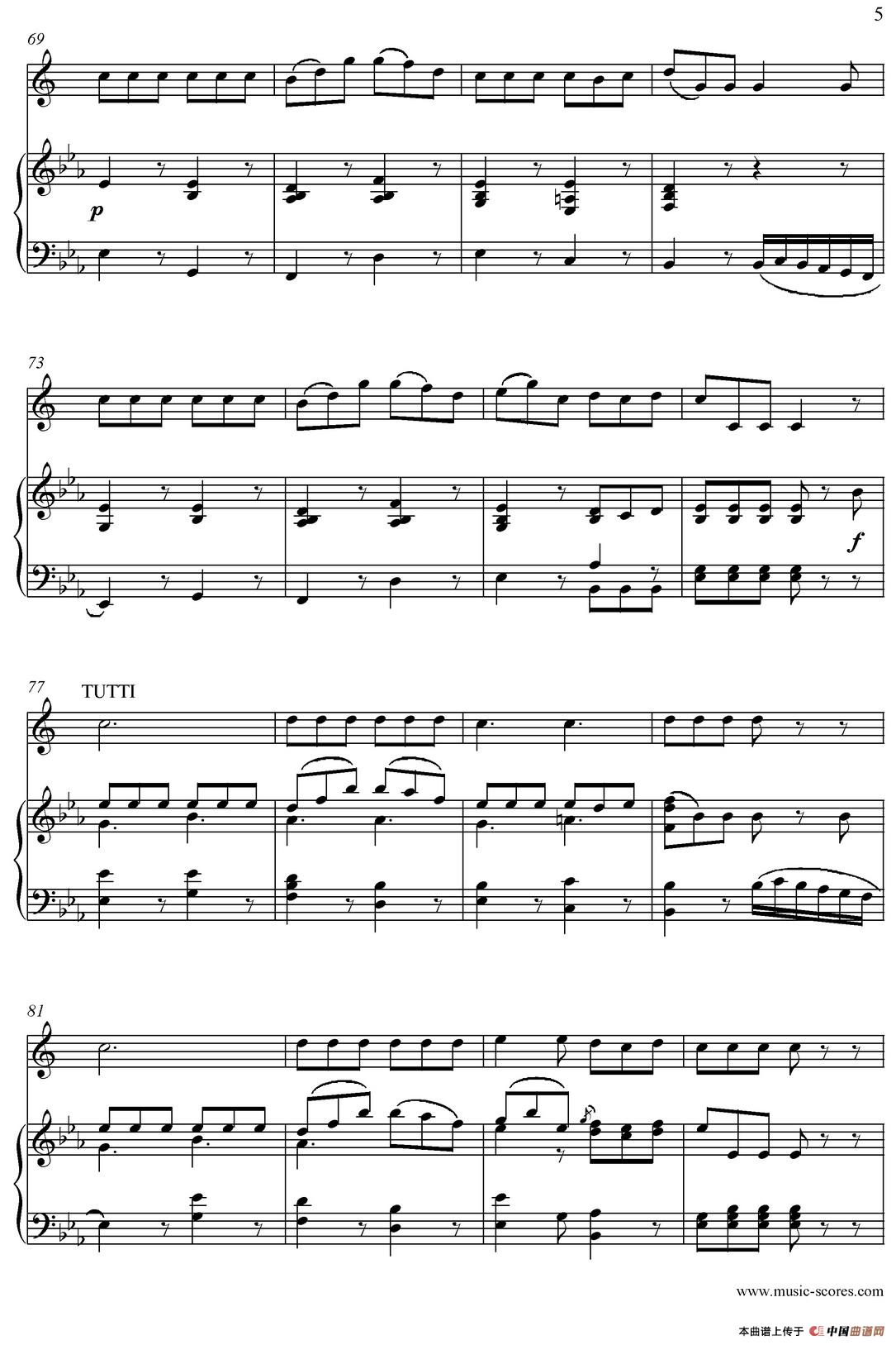 Mozart：Concerto KV495 No.4-3st Rondo 回旋曲（上低音萨