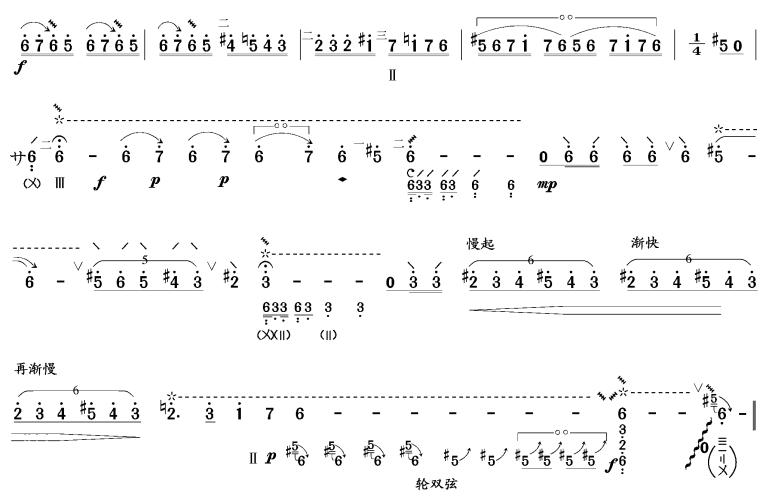 龟兹舞曲(琵琶谱)