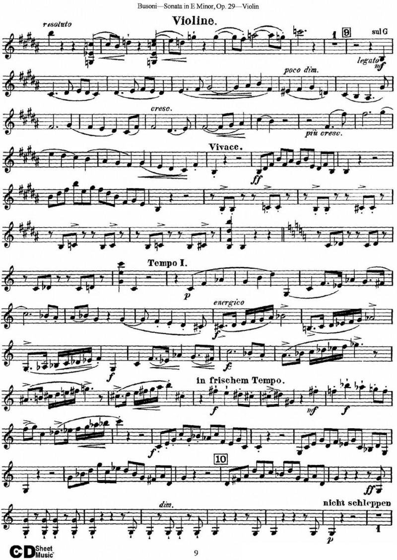Violin Sonata No.1 in E Minor Op.29